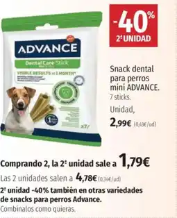 El Corte Inglés ADVANCE Snack dental para perros mini oferta