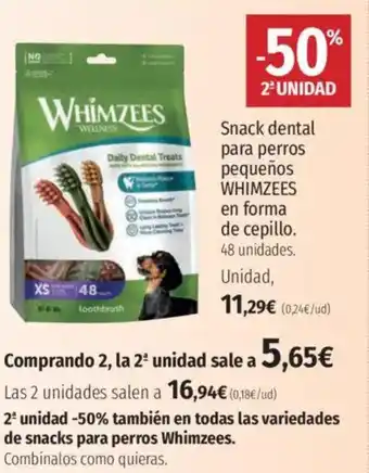 El Corte Inglés WHIMZEES Snack dental para perros pequeños oferta