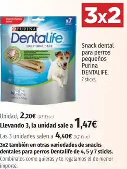 El Corte Inglés DENTALIFE Snack dental para perros pequeños Purina oferta