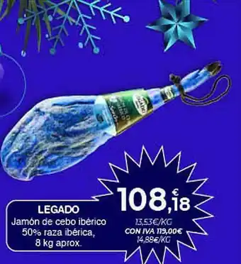 Hugo Boss Legado Jamón De Cebo Ibérico 50% Raza Ibérica oferta