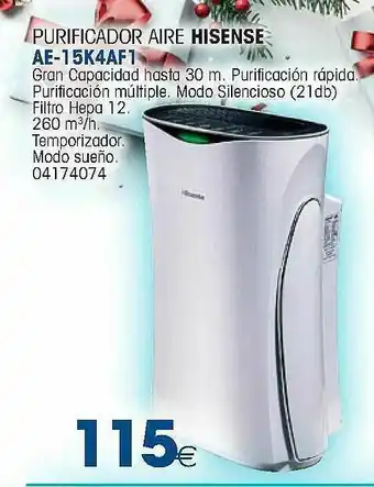 Purificador Aire Hisense Ae-15k41af1