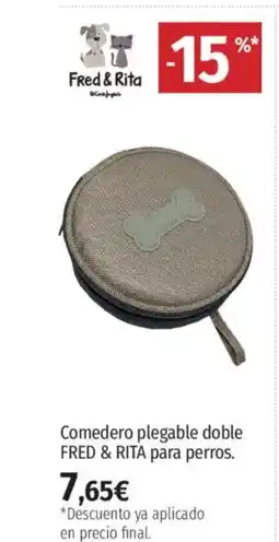 El Corte Inglés FRED & RITA Comedero plegable doble para perros. oferta
