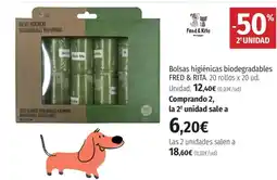 El Corte Inglés FRED & RITA Bolsas higiénicas biodegradables oferta