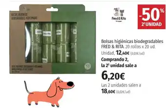 El Corte Inglés FRED & RITA Bolsas higiénicas biodegradables oferta