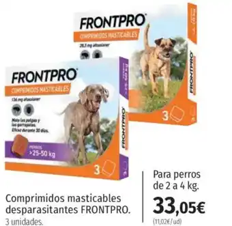 El Corte Inglés FRONTPRO Comprimidos masticables desparasitantes oferta