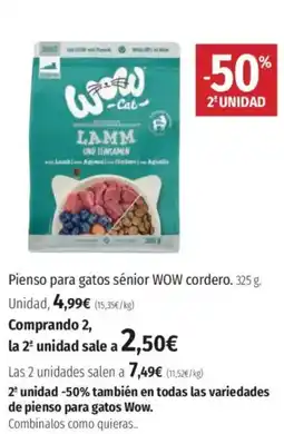 El Corte Inglés WOW Pienso para gatos sénior cordero oferta