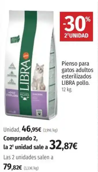 El Corte Inglés LIBRA Pienso para gatos adultos esterilizados pollo. oferta