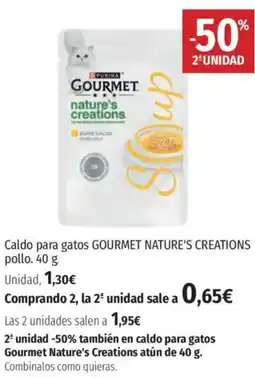 El Corte Inglés GOURMET NATURE'S CREATIONS Caldo para gatos pollo oferta