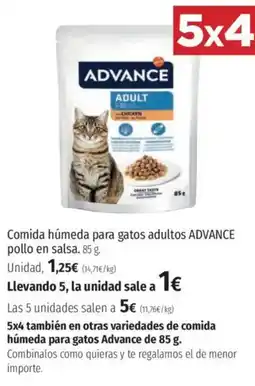 El Corte Inglés ADVANCE Comida húmeda para gatos adultos pollo en salsa oferta