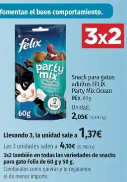 El Corte Inglés FELIX Snack para gatos adultos Party Mix Ocean Mix oferta