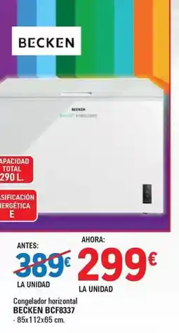 E.Leclerc Becken - congelador horizontal bcf8337 oferta
