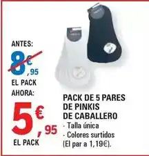 E.Leclerc Caballero - pack de 5 pares de pinkis de oferta