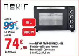 E.Leclerc Nevir - horno nvr-9854hcl-48l oferta