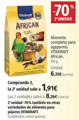 El Corte Inglés VITAKRAFT Alimento completo para agapornis oferta