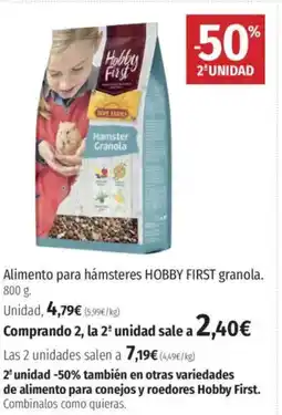 El Corte Inglés HOBBY FIRST Alimento para hámsteres granola oferta