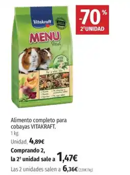 El Corte Inglés VITAKRAFT Alimento completo para cobayas oferta
