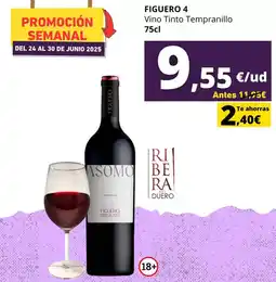 Tu Trébol Hipermercados Figuero - vino tinto tempranillo oferta