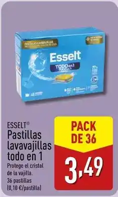 ALDI Esselt - pastillas lavavajillas todo en 1 oferta