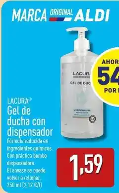 ALDI Lacura - gel de ha con dispensador oferta