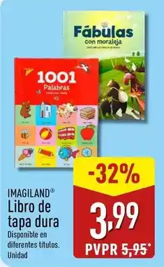 ALDI Imagiland/ libro de tapa dura oferta