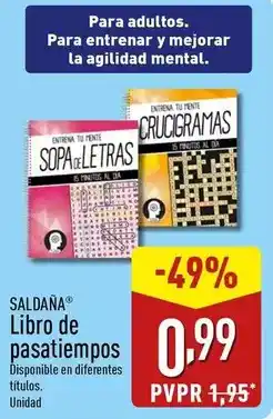 ALDI Saldana - libro de pasatiempos oferta