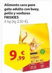 Alcampo Friskies - alimento seco para gato adulto con buey, pollo y verduras oferta