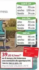 Alcampo Total - mesa con con consión de apertura 8 oferta