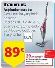 Alcampo Taurus - aspirador escoba oferta