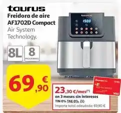 Alcampo Taurus - freidora de aire af1702d compact oferta
