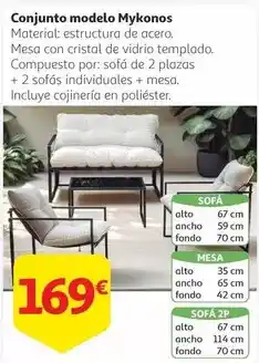 Alcampo Cristal - conjunto modelo mykonos oferta