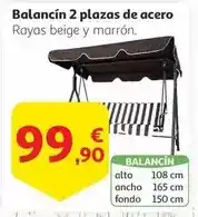 Alcampo Balancín 2 plazas de acero oferta