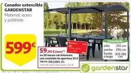 Alcampo Gardenstar - cenador extensible oferta