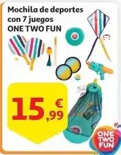 Alcampo One two fun - mochila de deportes con 7 juegos oferta