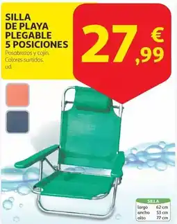 Alcampo Silla de playa plegable 5 posiciones oferta