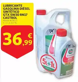 Alcampo Castrol - lubricante gasolina diésel sintético gtx 5w30 rn17 oferta
