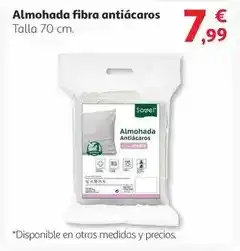 Alcampo Almohada fibra antiácaros oferta