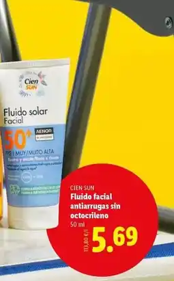 Lidl Cien - fluido solar antiarrugas sin octorce oferta