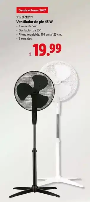 Lidl Silvercrest - ventilador de pie 45 w oferta