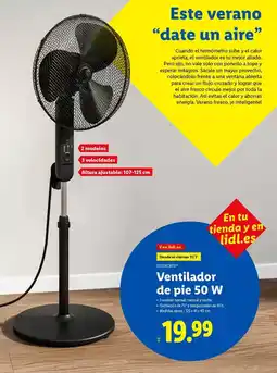 Lidl Livarno - ventilador de pie 50 w oferta