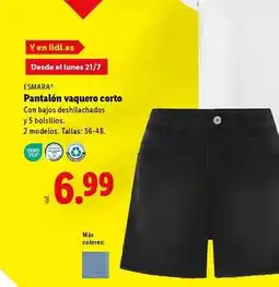 Lidl Esmara - pantalon vaquero corto oferta