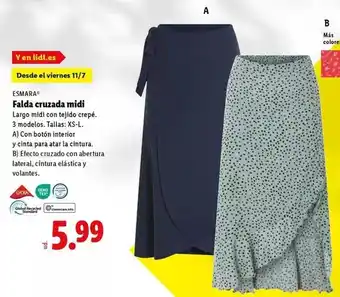 Lidl Standard - falda cruzada midi oferta