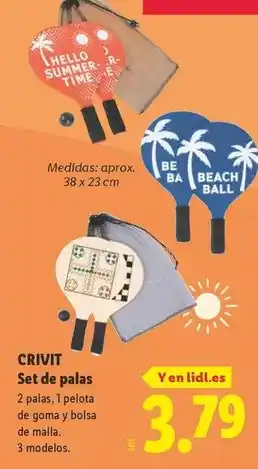 Lidl Crivit - set de palas oferta