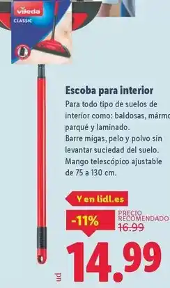 Lidl Vileda - escoba para interior oferta
