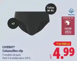 Lidl Livergy - calzoncillos slip oferta