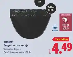 Lidl Esmara - braguitas con encaje oferta