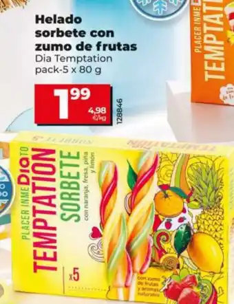 Maxi Dia Helado sorbete con zumo de frutas oferta