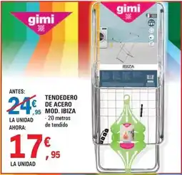 E.Leclerc Gimi - tendedero de acero mod. ibiza oferta