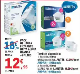 E.Leclerc Brita - pack de jarra filtrante aluna blanca +1 filtro oferta