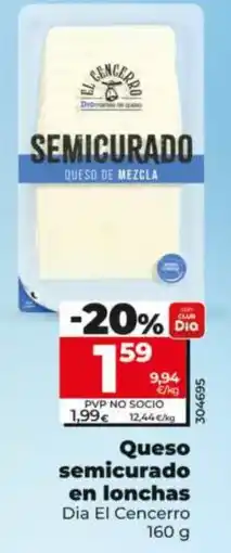Maxi Dia Queso semicurado en loncha oferta
