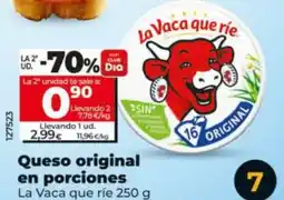 Maxi Dia LA VACA QUE RIE Queso original en porciones oferta